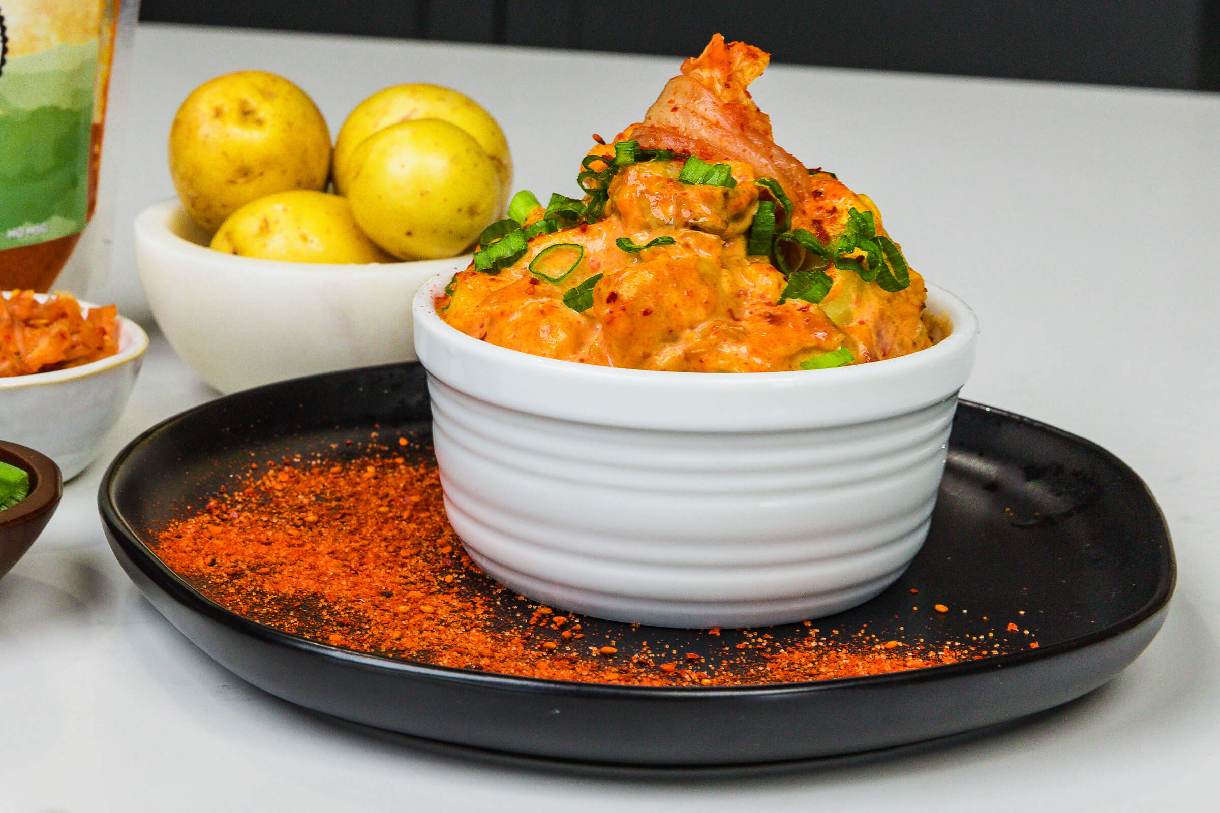 Spicy Kimchee Potato Salad - sunnysgourmetproducts