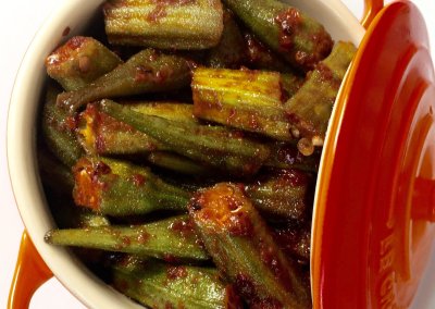 Roasted Spicy Okra